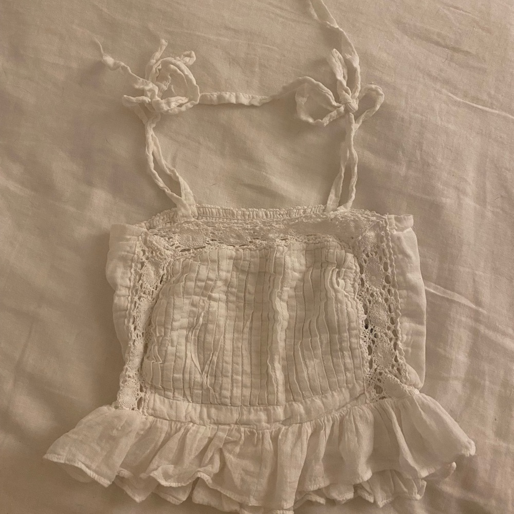 Jens Pirate Booty Crochet/Linen Top